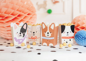 Assorted dog bread paper treat boxes