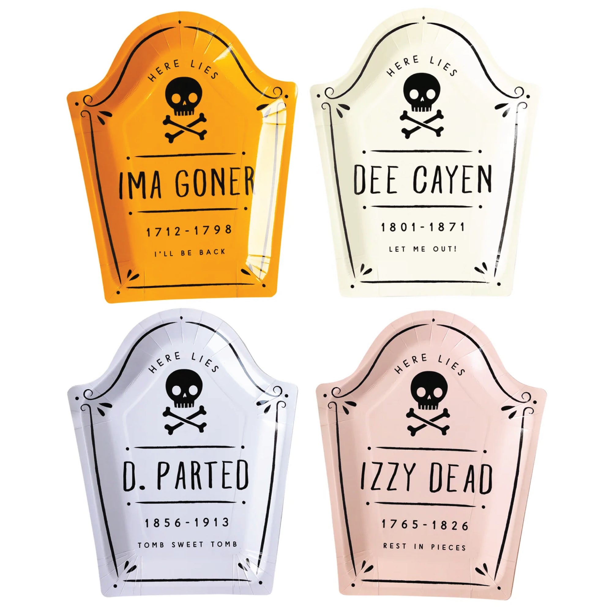 Spooky Cute Halloween Tombstone Lunch Plates 8ct | The Party Darling