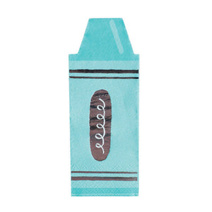 Blue Crayon Lunch Napkins | The Party Darling