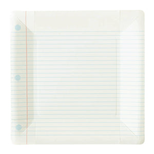 Back to School Notebook Paper Lunch Plates 8ct | The Party Darling