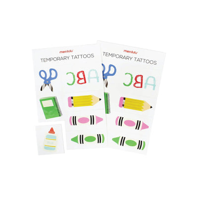 Back to School Temporary Tattoo Sheets 2ct