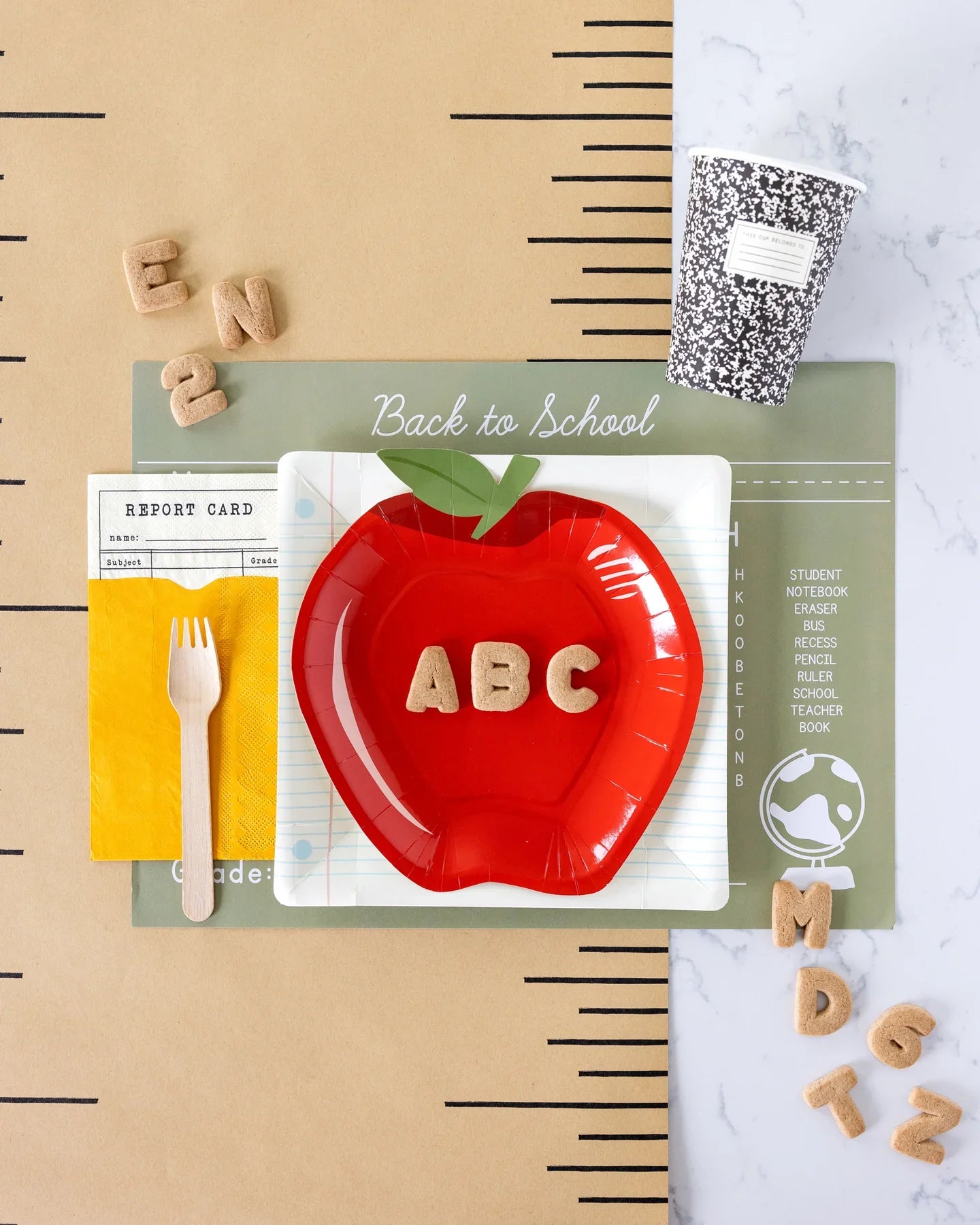 Back to School Apple Dessert Plates 8ct | The Party Darling
