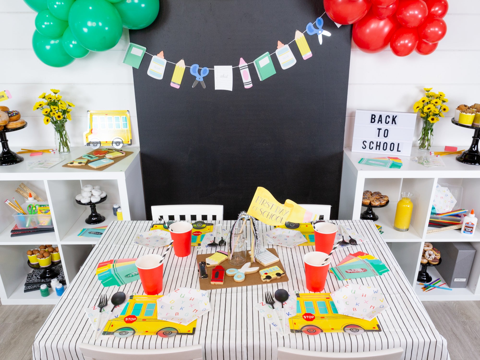 back to school bright red cup