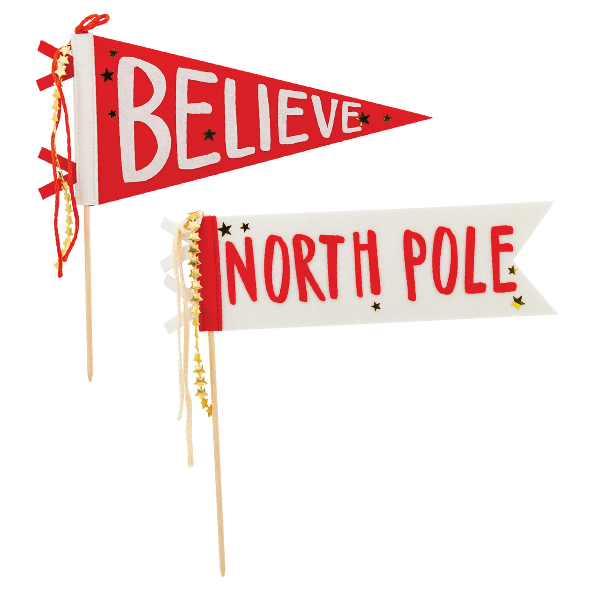 Believe & North Pole Felt Pennant Set | The Party Darling