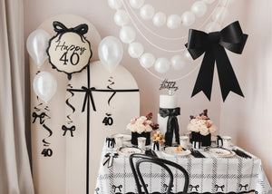 Black Bow Birthday Party Decorations