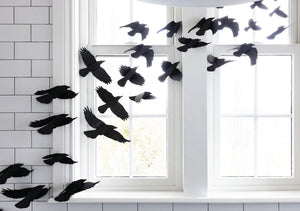 Black Glitter Ravens Halloween Wall Decor | The Party Darling