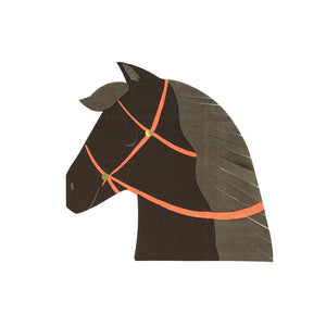 Black Horse Paper Napkins with Fringe Mane