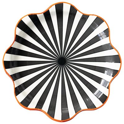 Black Starburst Lunch Plates 8ct