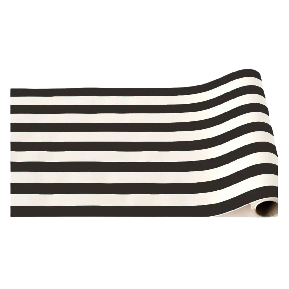 Black Noir Cabana Stripe Table Runner | The Party Darling