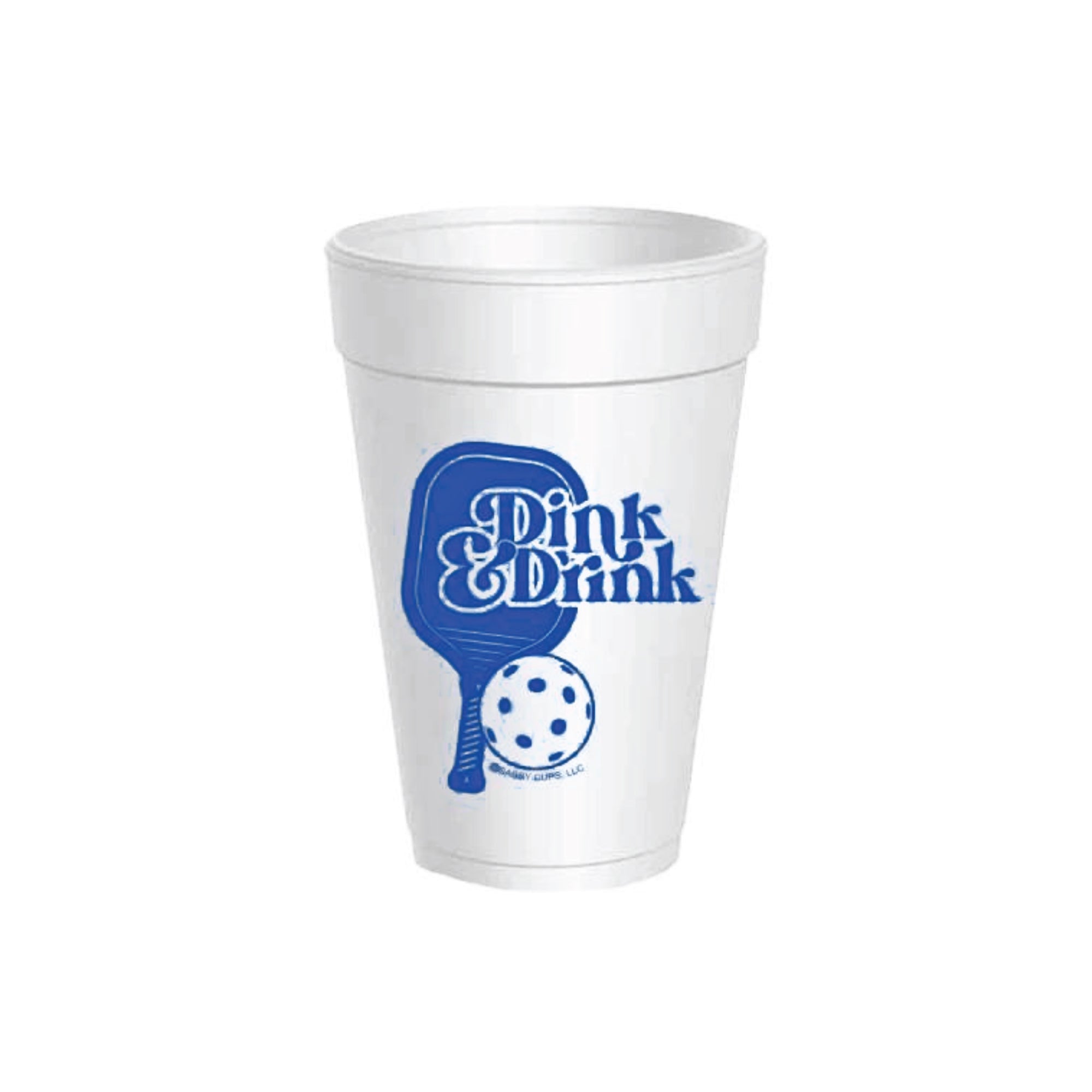 Dink & Drink Pickleball Styrofoam Cups & Lids 10ct | The Party Darling