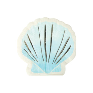 Watercolor Coastal Shell Lunch Napkins 20ct | The Party Darling