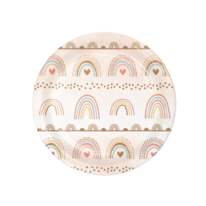 Boho Rainbow Dessert Plates 8ct | The Party Darling
