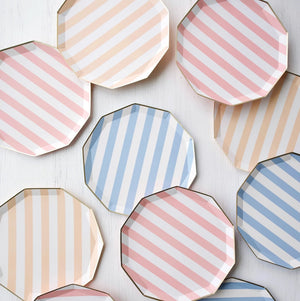 Cabana Stripes Paper Plates  by Bonjour Fete