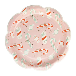 Candy Cane Lane Pattern Lunch Plates 8ct | The Party Darling