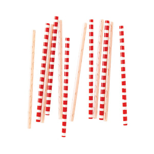 Candy Cane Reusable Plastic Straws 12ct | The Party Darling