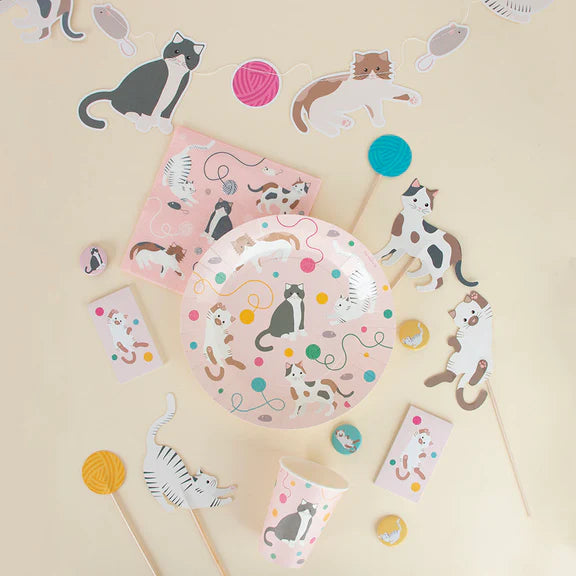 Purrfect Cat Lunch Plates 8ct | The Party Darling