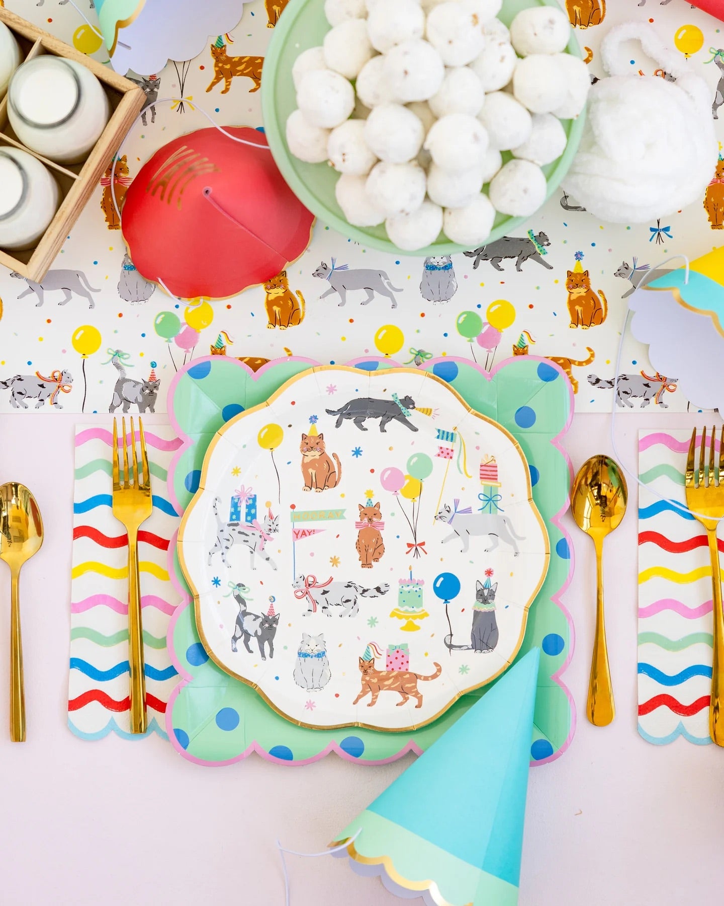 Cat Party Lunch Plates 8ct | The Party Darling