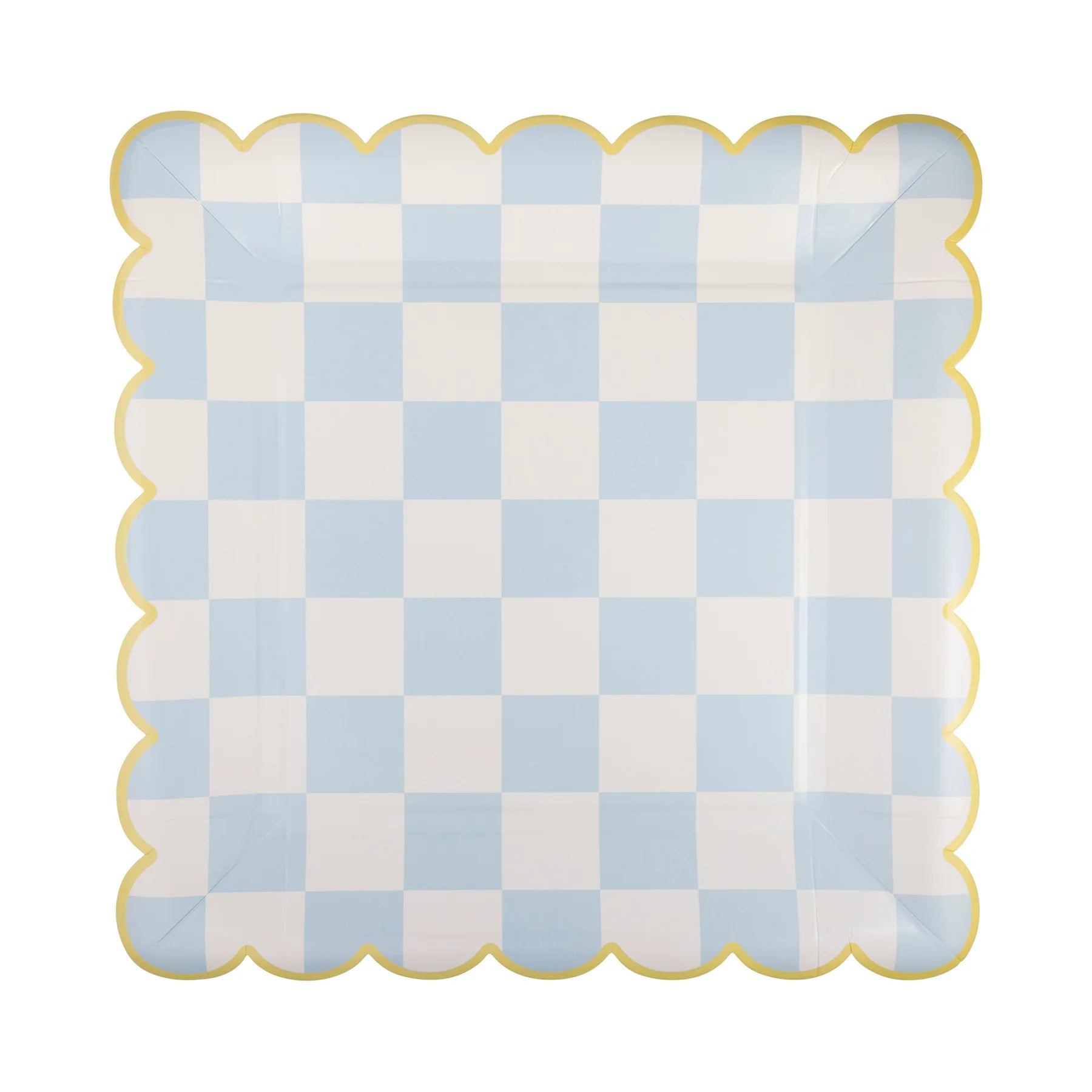 Checkered Scalloped Square Dinner Plate Set 8ct | The Party Darling