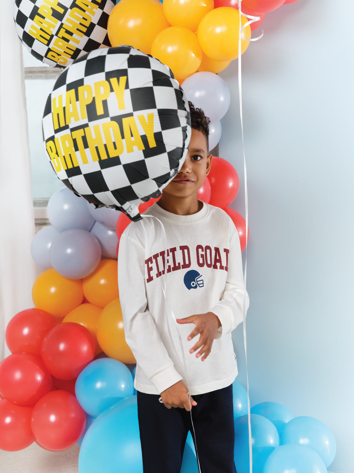 Checkered Flag Birthday balloons