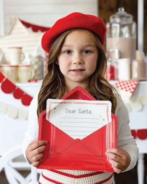 Child holding Letter to Santa Plate | The Party Darling