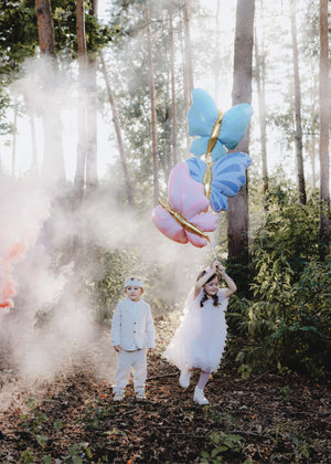 Children with a Magical Butterfly Balloon Bouquet 