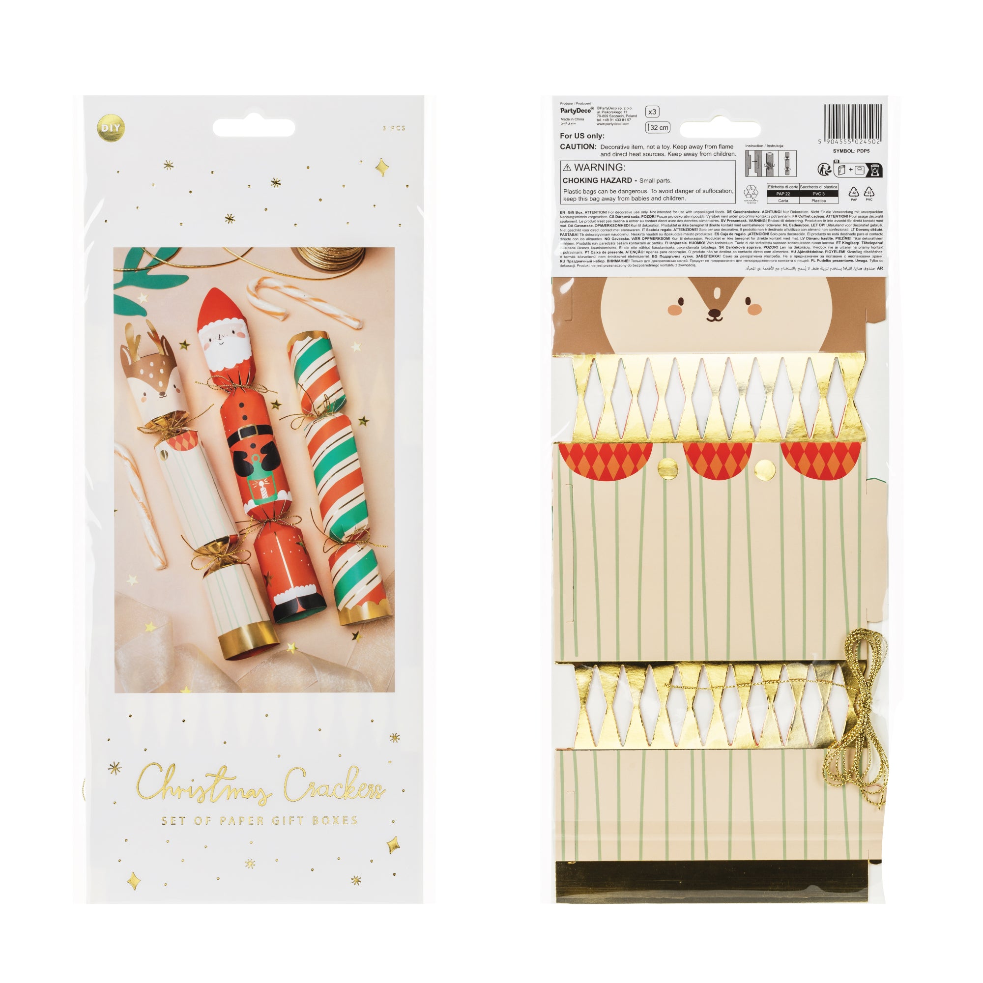 Christmas Favor Box Crackers 3ct | The Party Darling