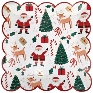 Whimsical Christmas Lunch Plates 8ct | The Party Darling