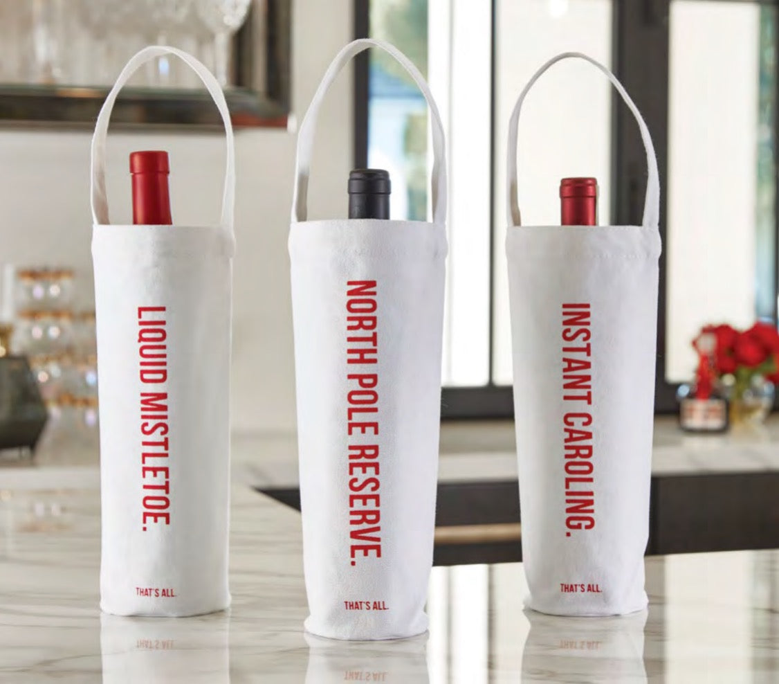 North Pole Reserve Canvas Wine Bottle Bag | The Party Darling