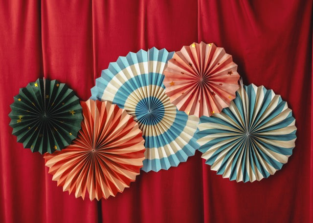 Circus Party Paper Fans 5ct | The Party Darling