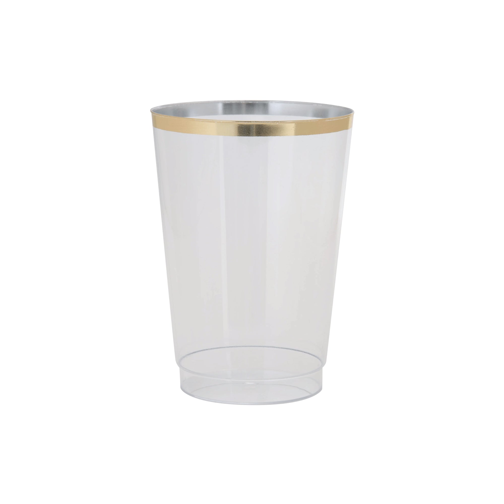 Clear Gold-Trimmed Plastic Cups 20ct | The Party Darling