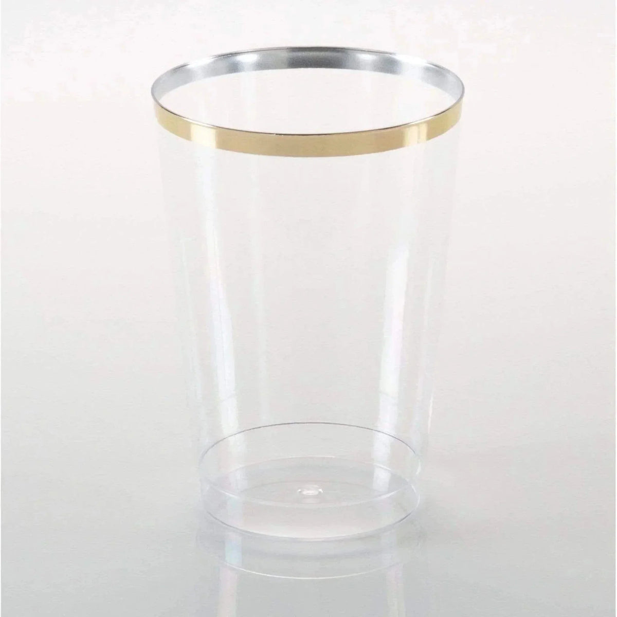Gold trim discount plastic cups