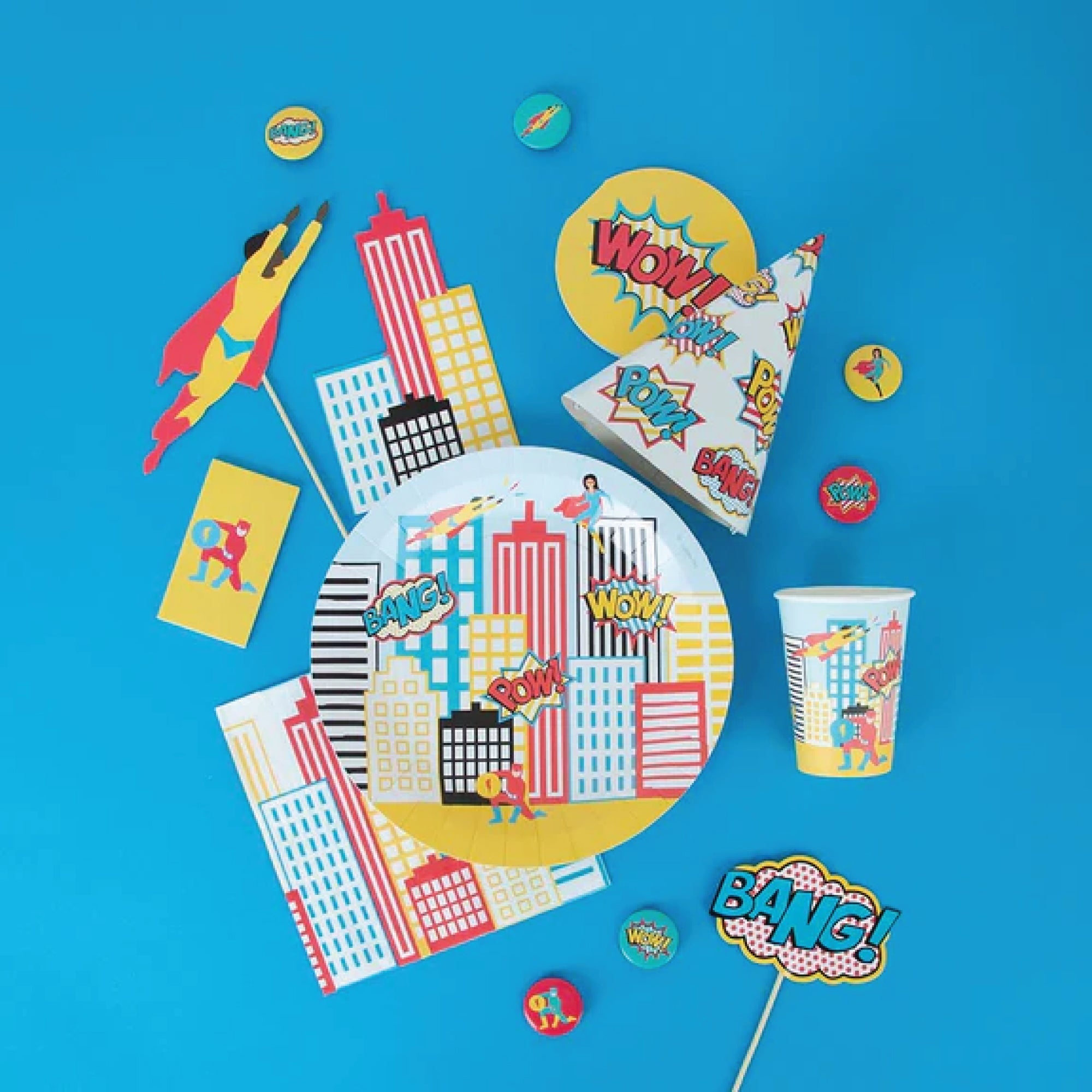 Superhero Skyline Lunch Napkins 20ct | The Party Darling