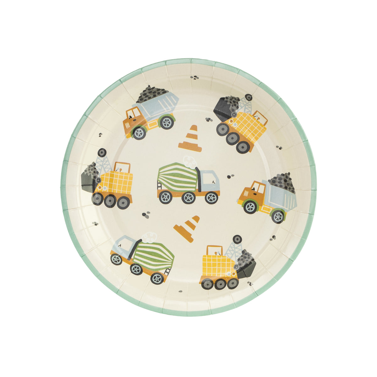 Light Blue & Gold Scallop Dessert Plates 6ct | The Party Darling