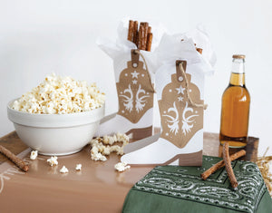 Western Cowboy Boot Treat Bags with Pretzel Sticks