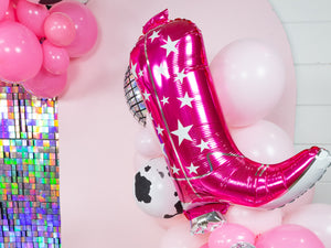 Pink Cowgirl Boot Balloon 26in | The Party Darling