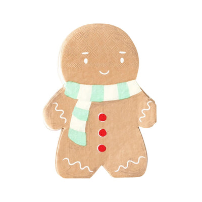 Cozy Gingerbread Man Lunch Napkins 24ct