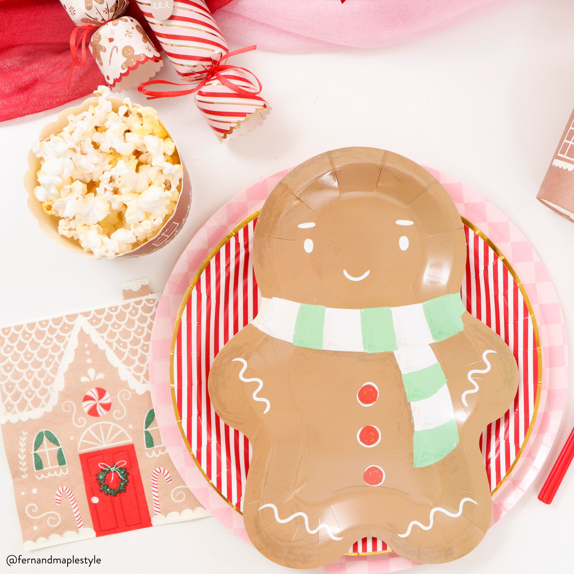 Cozy Gingerbread Man Lunch Plates 8ct | The Party Darling