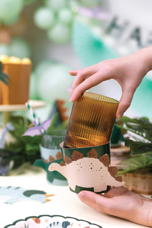Dinosaur Paper Cup Sleeve Assembly | The Party Darling