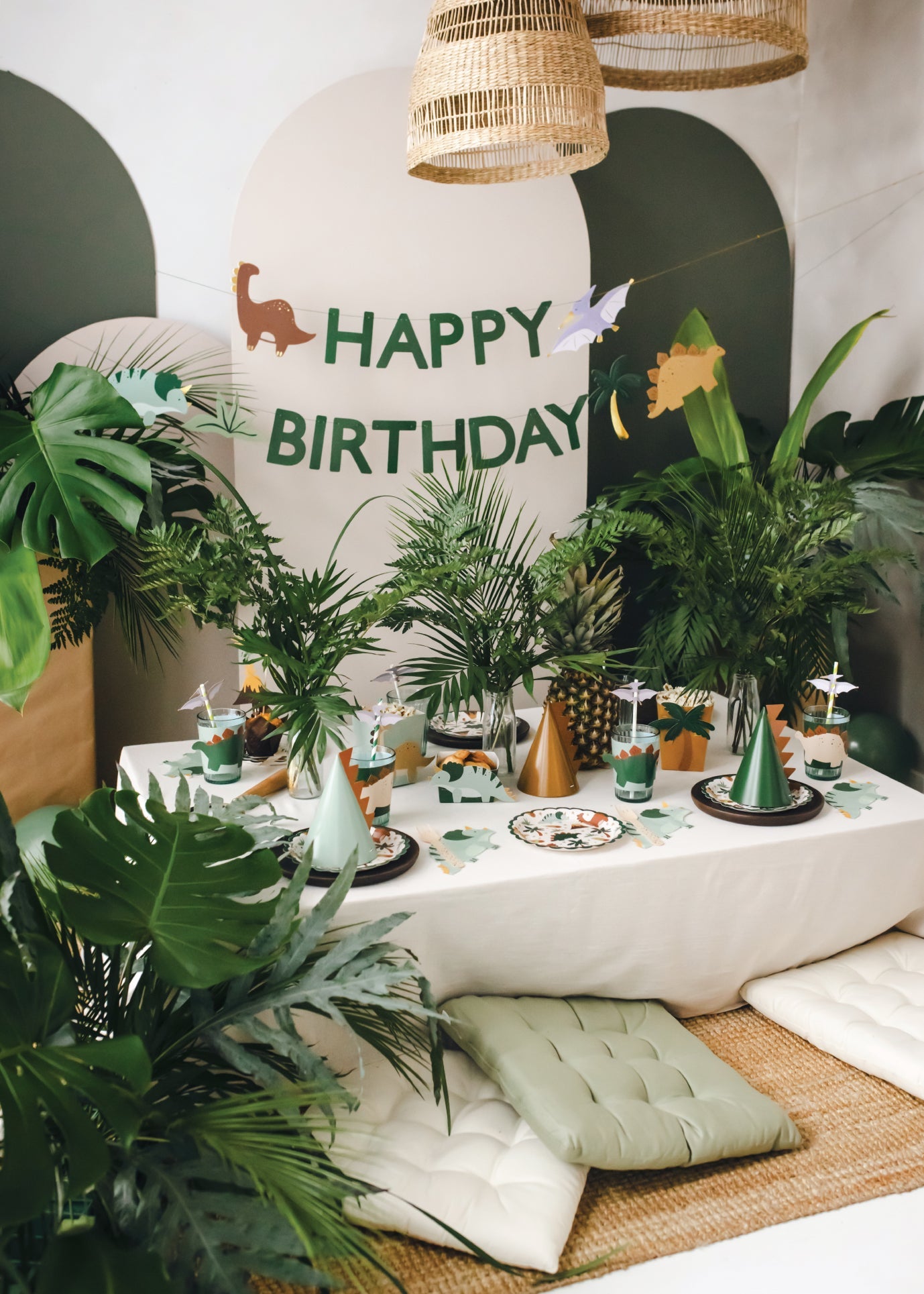 Dinosaur Dessert Plates - 8 Count, 7 Inch Square Paper Plates For Dino Birthday Party - View #2
