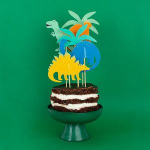 Dino Party Cake Decorations 6ct | The Party Darling