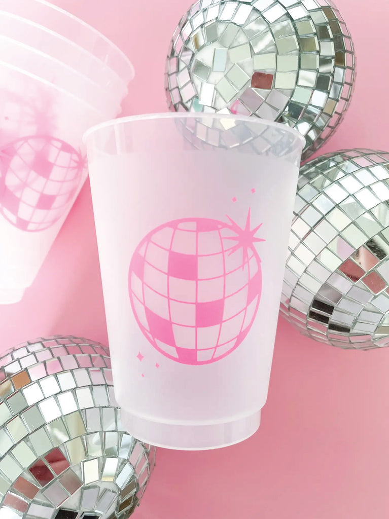 Premium Photo  Disco balls for decorationof a party on pink background