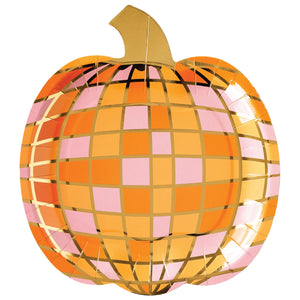 Disco Pumpkin Lunch Plates 8ct | The Party Darling