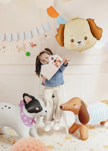 Cute dog face balloon for birthday parties