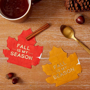 Fall is My Season Leaf Dessert Napkins 20ct