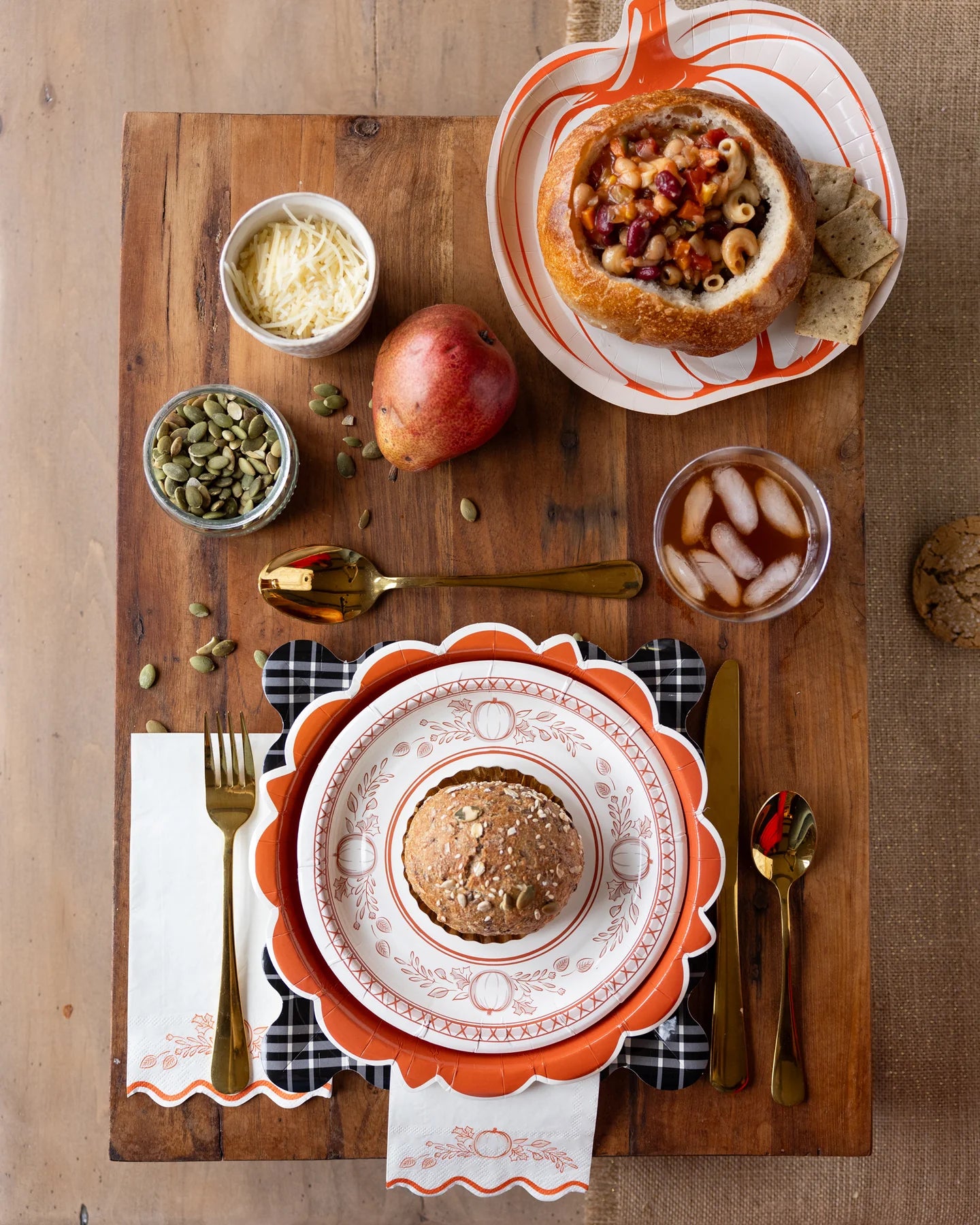 Falloween Rust Scalloped Lunch Plates 8ct | The Party Darling