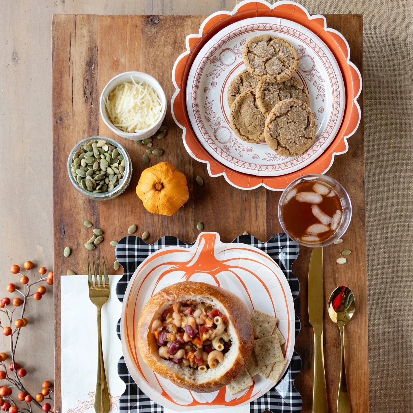 Falloween Pumpkin Guest Towels 24ct | The Party Darling