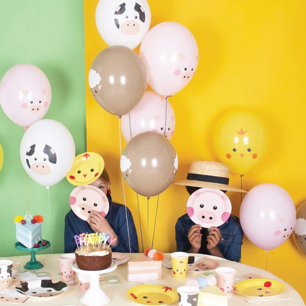 Barnyard Animals Latex Balloons 5ct | The Party Darling