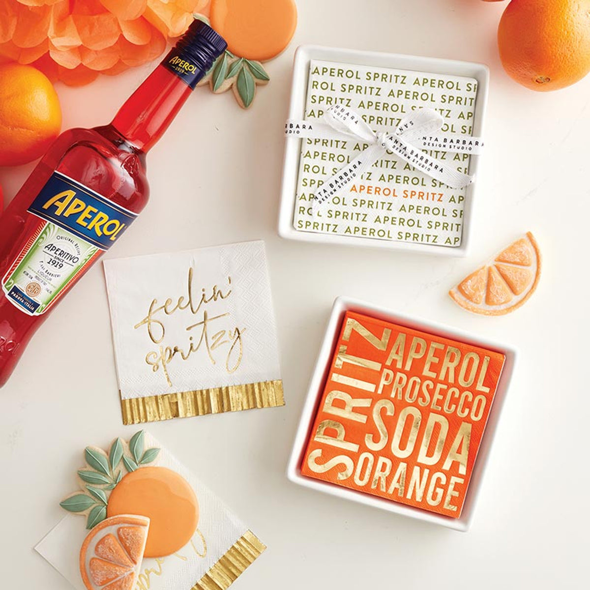 Feelin' Spritzy napkins styled for summer entertaining