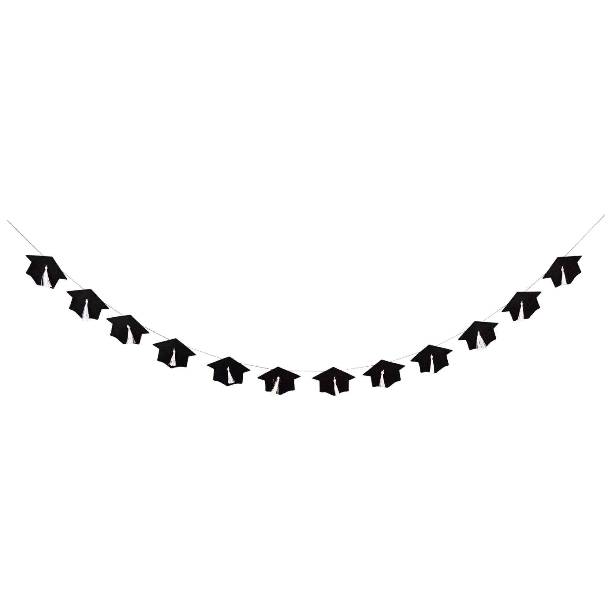 Felt Graduation Cap Garland 6ft | The Party Darling