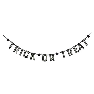 Felt Trick or Treat Glow in the Dark Banner 6ft | The Party Darling